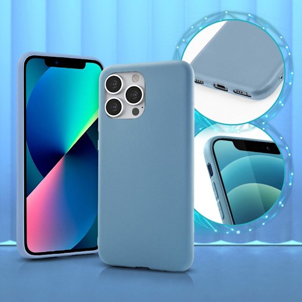 Matt TPU-fodral för iPhone 11 gråblå svart