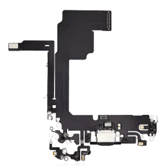 Laddningsport Flexkabel för iPhone 15 Pro (Premium) (Svart Titan) svart