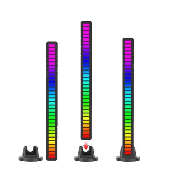 röstaktiverad RGB laddningsbart ljudkontroll svart svart