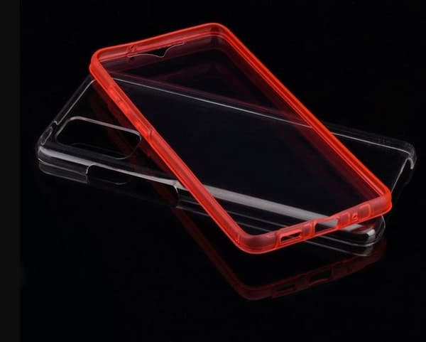 2 delar silikon fodral för samsung S21 röd