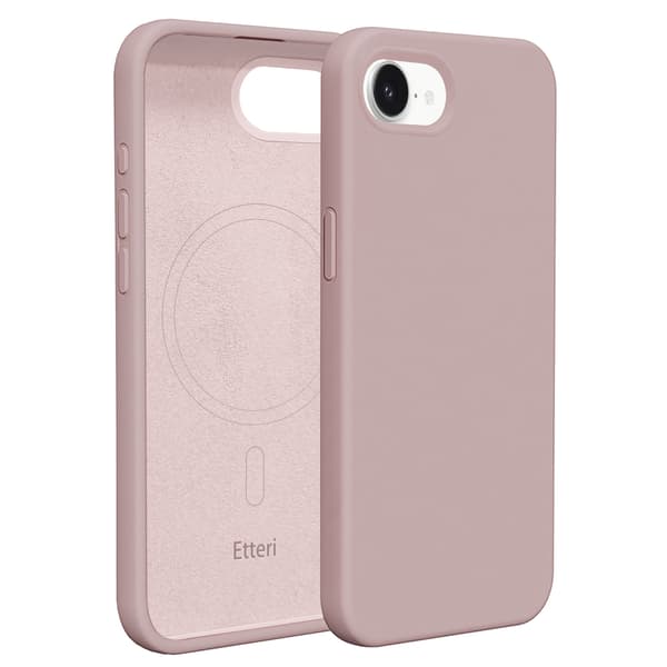 Etteri Silikon Mag skal för iPhone 16e / 17e ljusrosa rosa