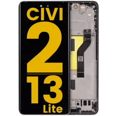 OLED-enhet med ram för Xiaomi 13 Lite / Civi 2 (renoverad) (svart) svart