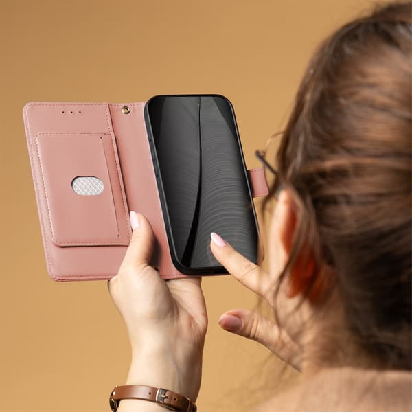 Smart Triangle-fodral för Xiaomi Redmi Note 14 4G (Global) rosa