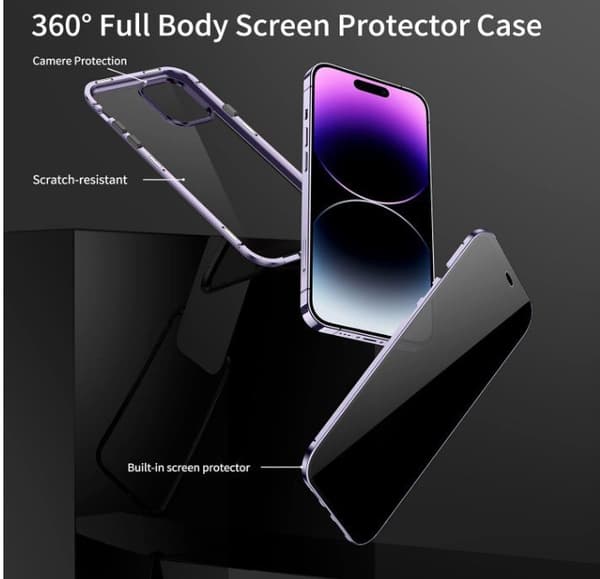 sekretess doubelfodral för Iphone 13 lila