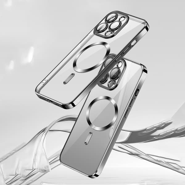 Vmax Electroplating Mag TPU-fodral för iPhone 16 Plus 6,7\" svart