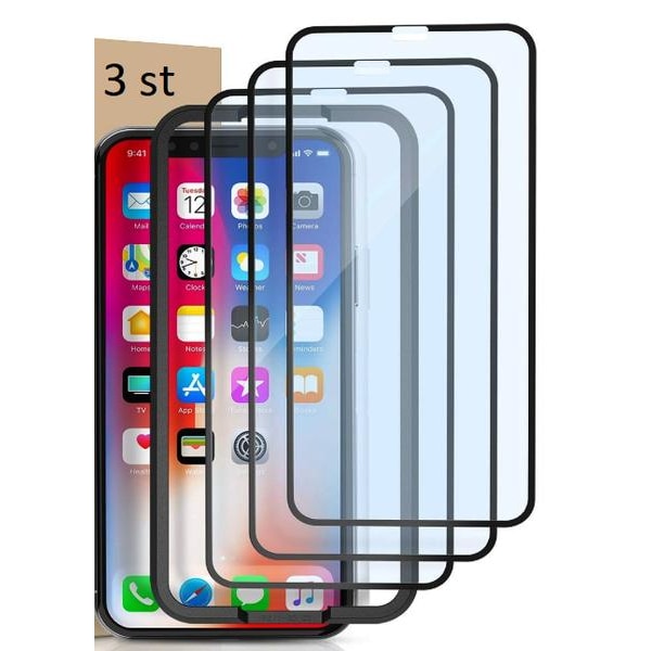 3 st Heltäckande Härdat Glas för Iphone 11 pro Max/ Xs max