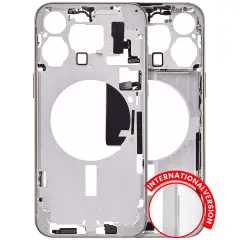 Mellanramshölje med smådelar för iPhone 15 Pro Max (EU / Global version) (Eftermarknad Plus) (Vitt Titan) vit