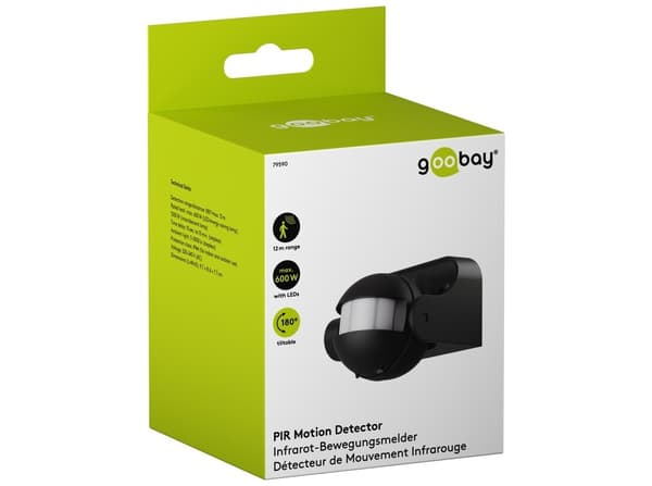 goobay motion sensor 79589 Bevägelsessensor svart svart