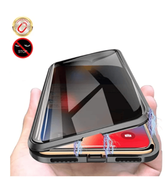 Sekretessskydd metallfodrall till iPhone 13 mini svart