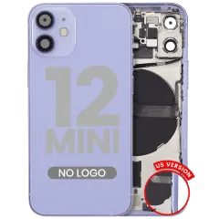 Baksida med smådelar för iPhone 12 Mini (amerikansk version) (Eftermarknad Plus) (Lila) lila
