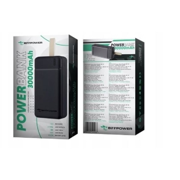 Powerbank 30000mAh 2.1A USB TYP C