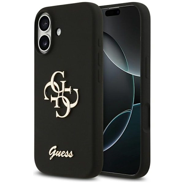 Guess Silicone Big 4G Script Case for iPhone 17 Black