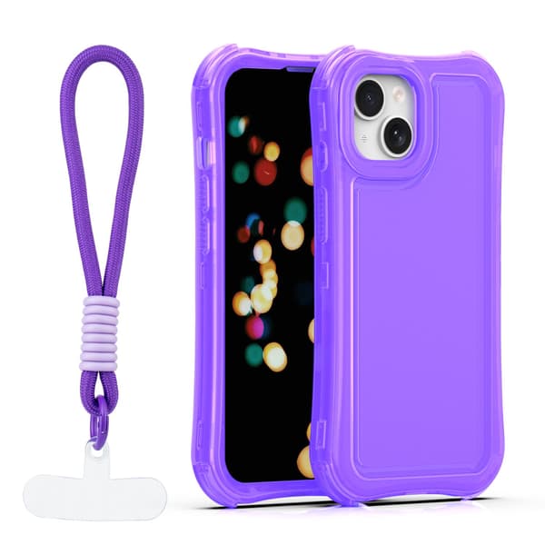 Safepop skal med rem för iPhone 14 lila lila