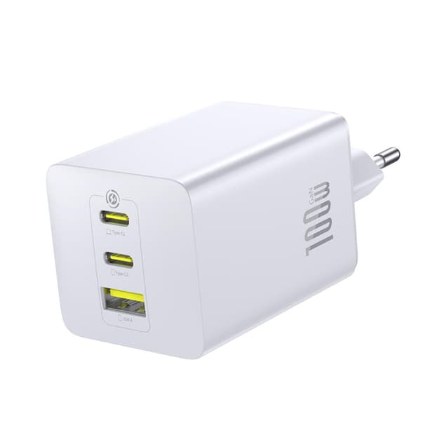 Baseus EnerFill FE11 väggladdare 100W 2C+U EU Moon White