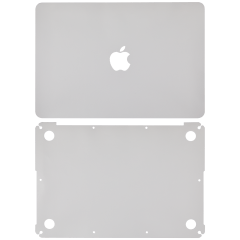2-i-1 (topp, botten) skal för MacBook Pro 13\" A1502 (2015) / A1425 (2012-2013) (silver)