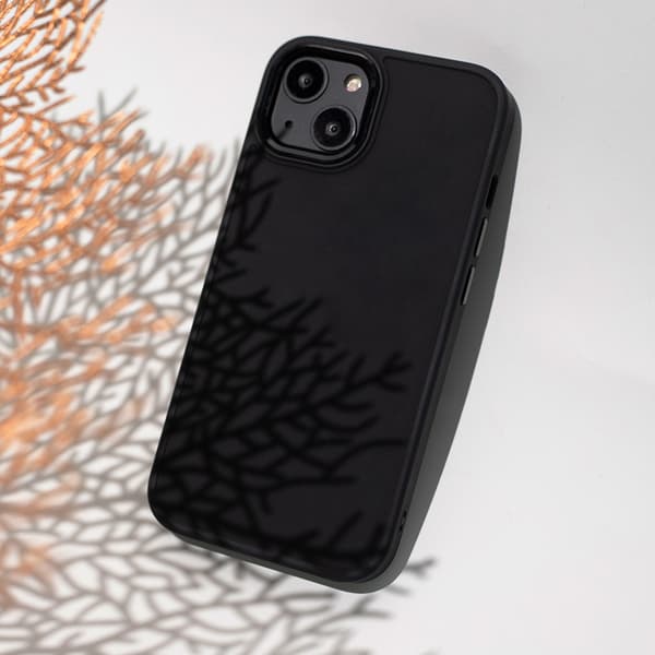 Satinfodral till iPhone 15 Plus 6,7\" svart