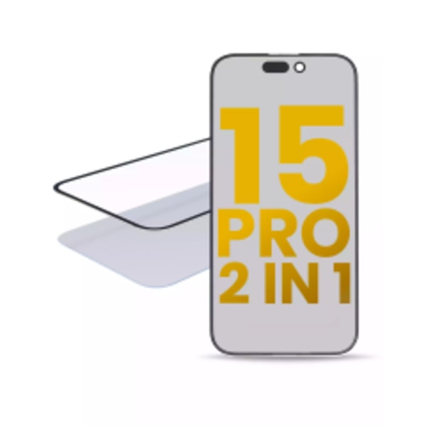 2 i 1 (glas + OCA förinstallerat) för iPhone 15 Pro (OCA Master) (2-pack)
