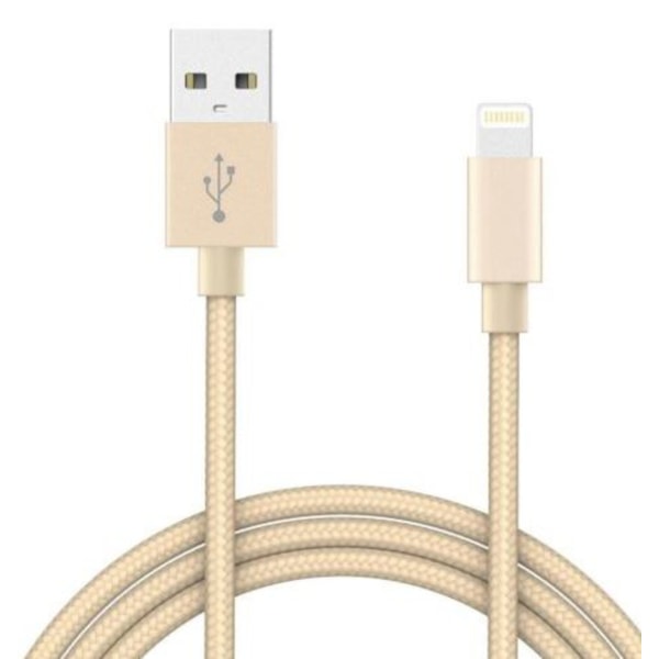 Synk laddare 1m kabel för Iphone 11,X 8,7, 6, 5 |guld