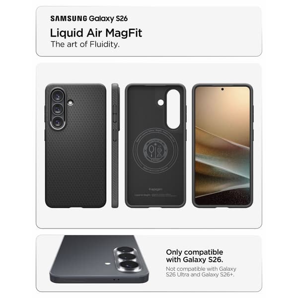 SPIGEN LIQUID AIR MAG MAGSAFE GALAXY S26 MATTE svart svart