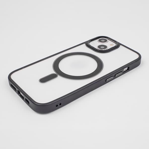 Satin Clear Mag-skal för iPhone 15 Plus 6,7\" svart