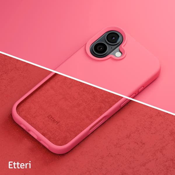 Etteri Silikonskal för iPhone 16 Plus hallon