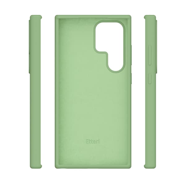 Etteri Silicone Case for Samsung Galaxy S24 Ultra Light Green