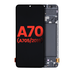 OLED-enhet med ram för Samsung Galaxy A70 (A705 / 2019) (6.67\") (Eftermarknad Plus) (Alla färger)