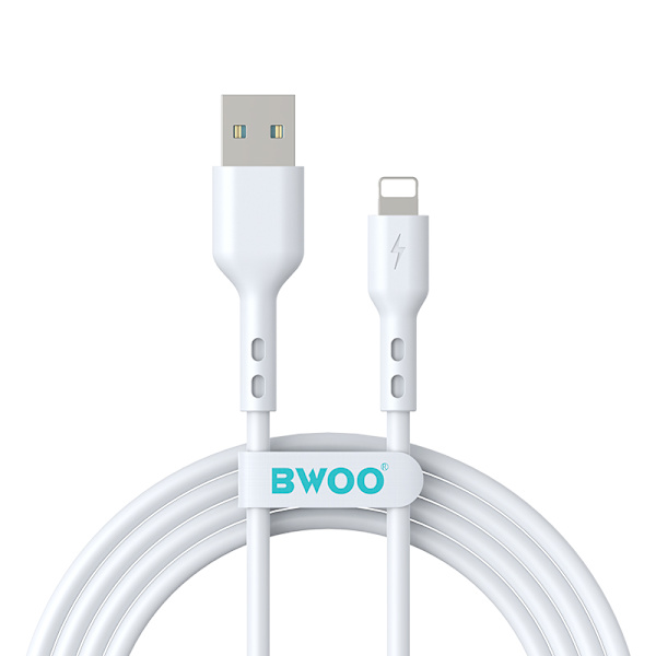 BWOO-kabel USB - Lightning 2m 3A vit