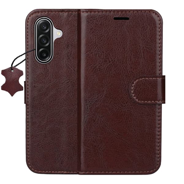 Smart Luxe läderfodral för Samsung Galaxy S26 brun svart
