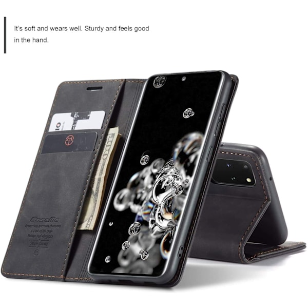läderfodral för Samsung S22 plus svart svart