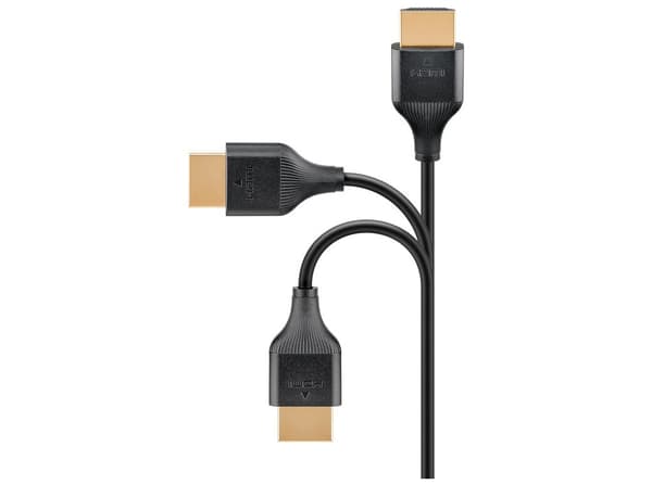 goobay Standard HDMI han -> HDMI han Slim 2 m svart svart