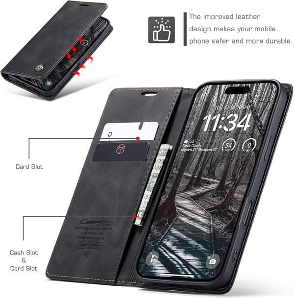 Caseme 0013 för iPhone 17 Pro Max Svart svart