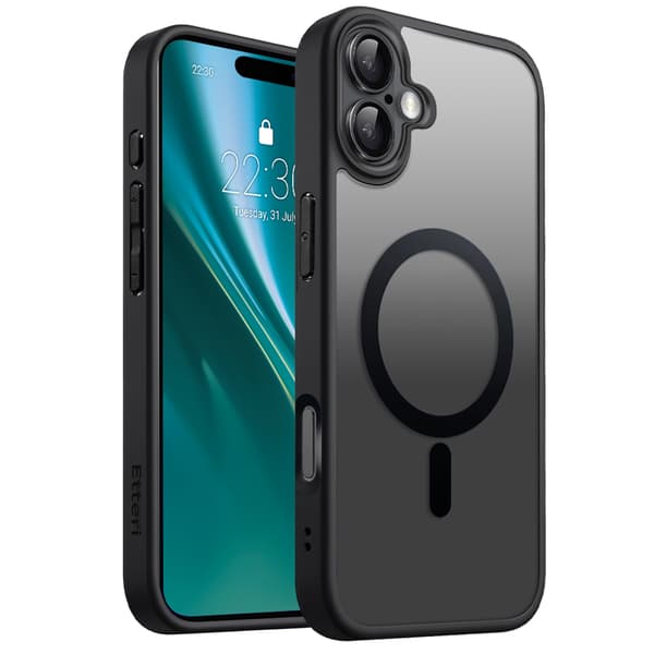Etteri Matt Mag skal för iPhone 16 Plus svart