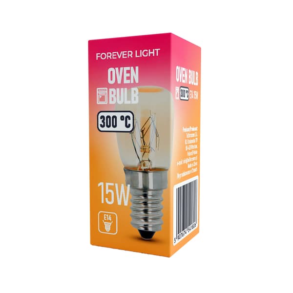 Forever Light Ugnslampa E14 T25 15W 230V 60lm 300°