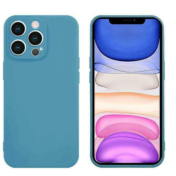 blå gummifodra för iphone 13 pro blå
