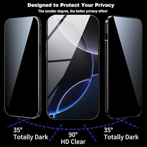 Sekretess dubbelt magnetiskt Skal för iPhone 16 Pro – Blå blå