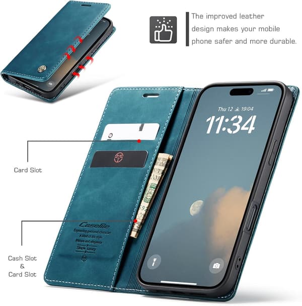 Caseme 0013 för iPhone 17, grön grön