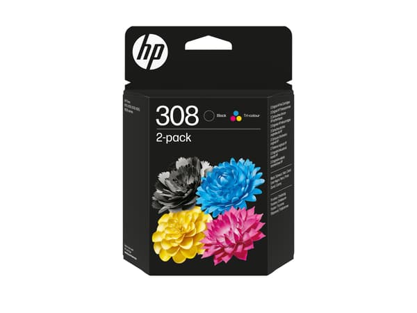 HP 308 svart Gul Cyan Magenta bläck
