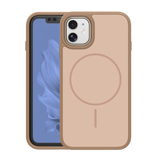 Frame Thin Mag-fodral för iPhone 11 brun
