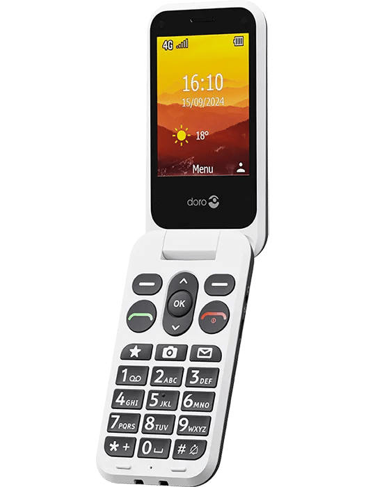 DORO Mobiltelefon 8762 - Röd/Vit