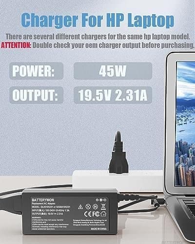 19.5V 2.31A laddare för HP ProBook 400 430 430 blå