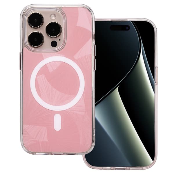 Flash Mag fodral för iPhone 15 Pro rosa rosa