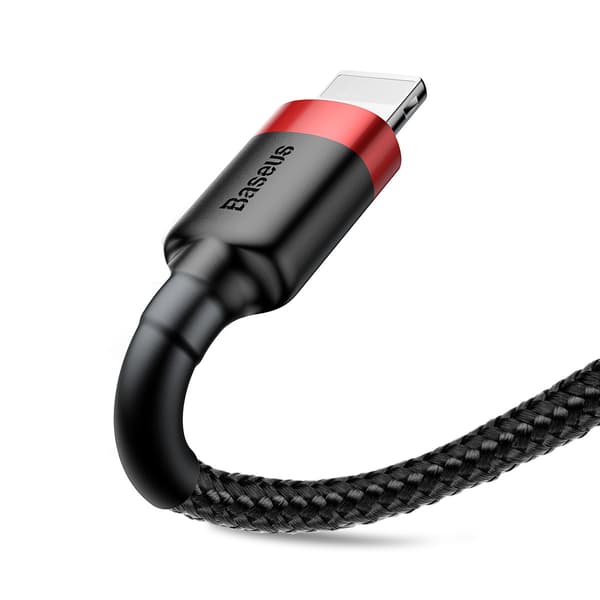 Baseus kabel Cafule USB - Lightning 0,5m 2,4A röd-svart svart