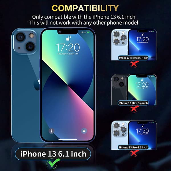 [3+3] 3-pack skärmskydd och kameraskydd för iphone 13