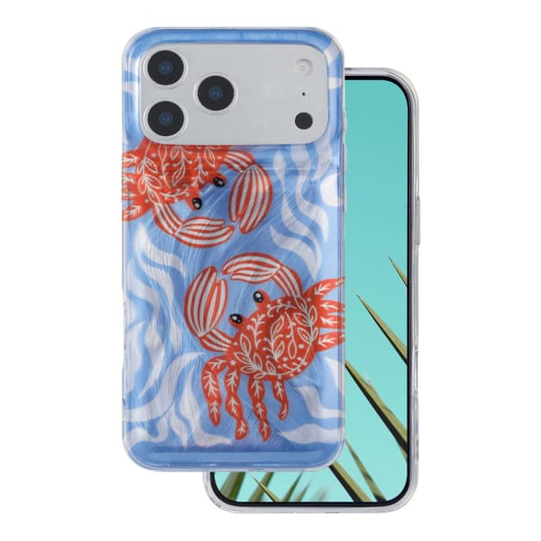 Ultrastyligt sommarfodral för iPhone 17 Pro 6,3\" krabba