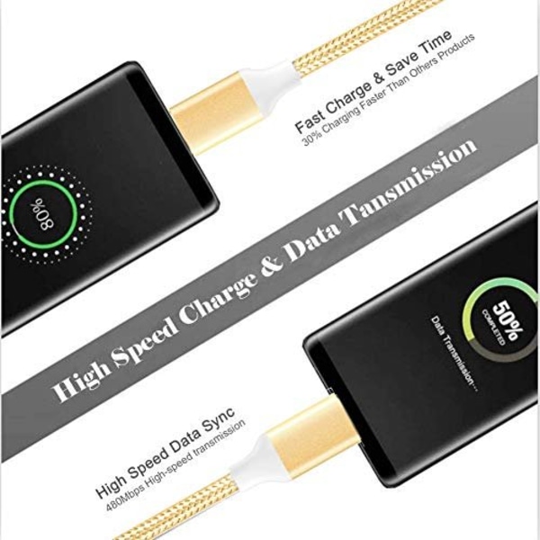 2 st 3m rosa micro-usb rosa