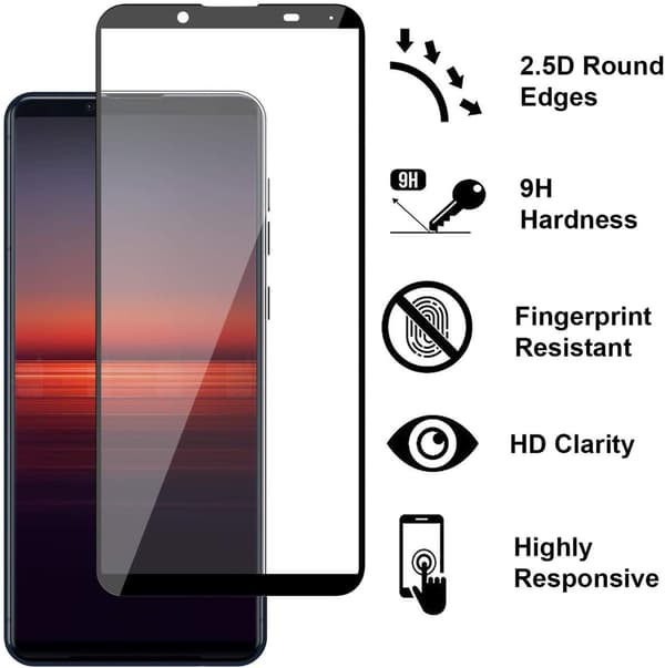 [2-pack] Härdat glas för Sony Xperia 5 II skärmskydd