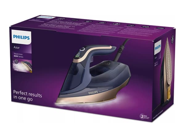 Philips Azur 8000 Series DST8050 Dampstrygejern 3000W Blå blå