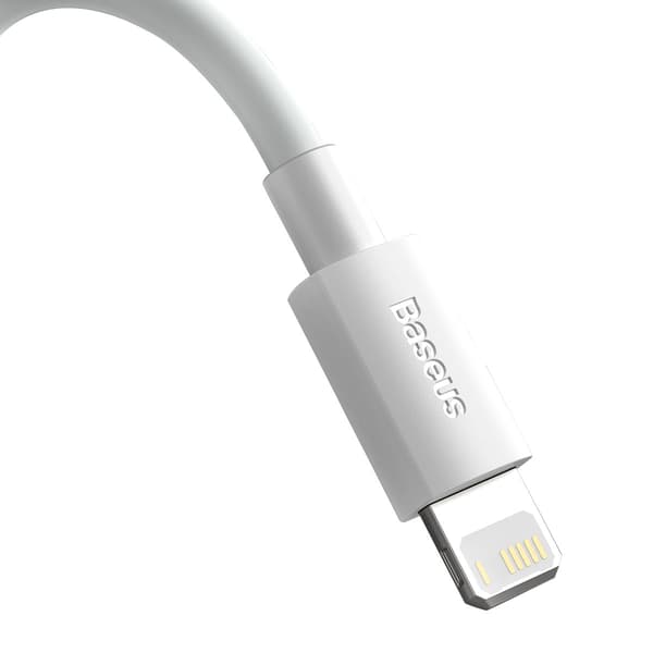 Baseus-kabel Simple Wisdom USB - Lightning 1,5 m 2,4A vit 2 st