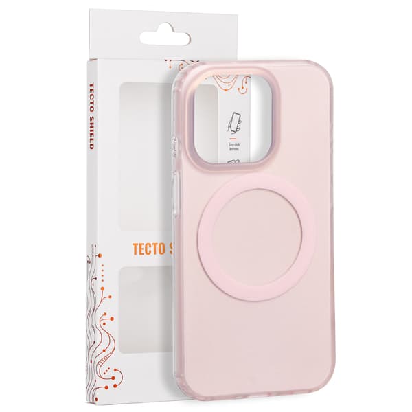 Tecto Shield Mistiq Mag skal för iPhone 15 Pro rosa rosa